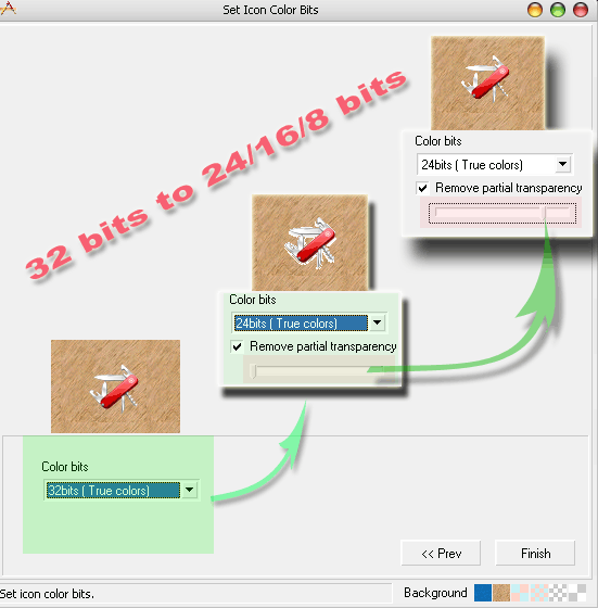Picture to icon - Covert icon color bits